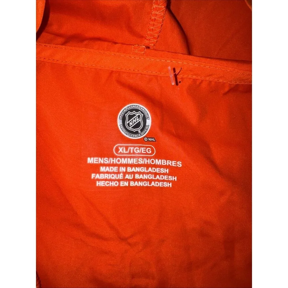 NHL Philadelphia Flyers Rain Pullover Jacket Windbreaker Hooded Men's XL - Picture 5 of 7